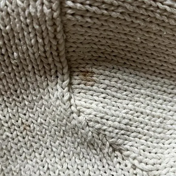 Vintage 90s Hand-Knit Pastel Patchwork Cardigan - Picture 6 of 7